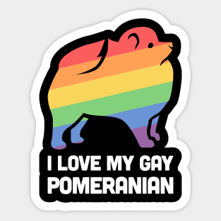 Pomeranian - Funny Gay Dog LGBT Pride Sticker